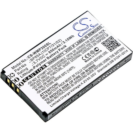 Bsc Preferred Wm Systems WMP 300 WMP-300 GPS Replacement Battery CS-WMP300SL